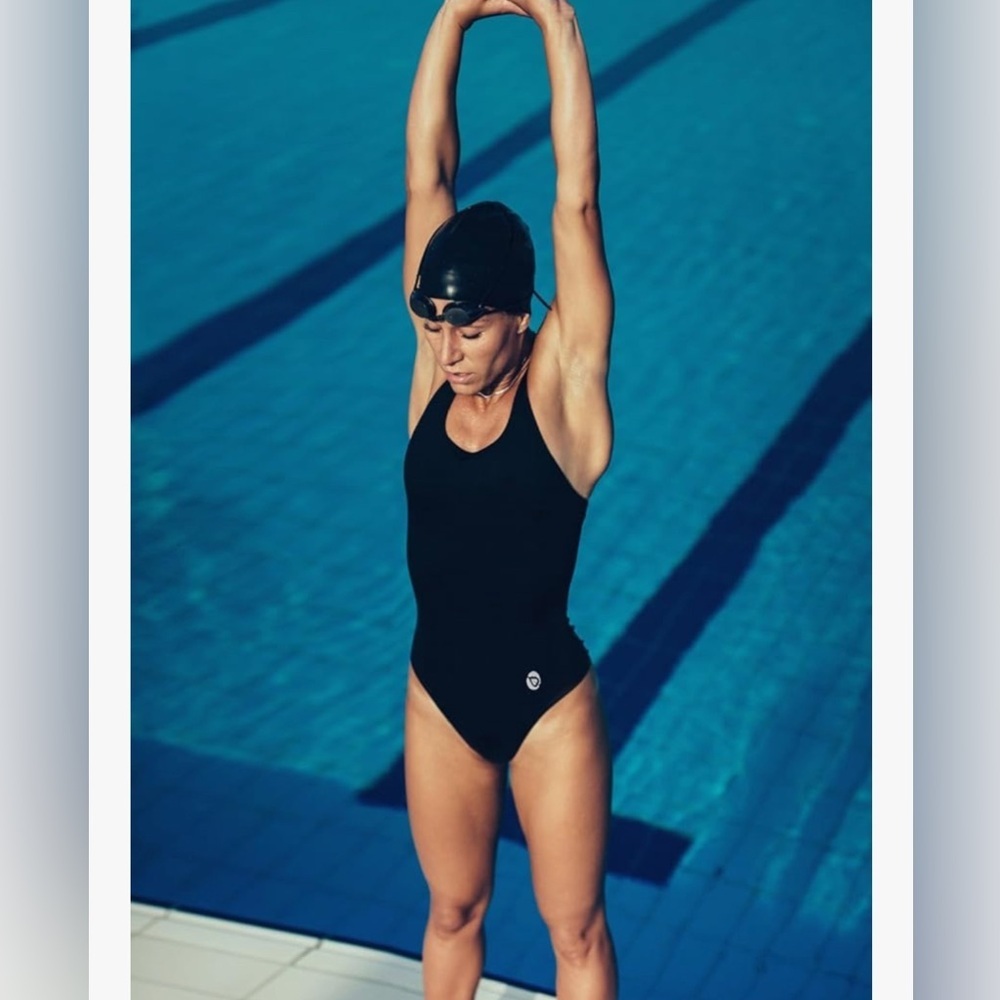 BNWT Bayleaf Black One Piece Bathing Suit Size 36 (M) - Picture 3 of 12